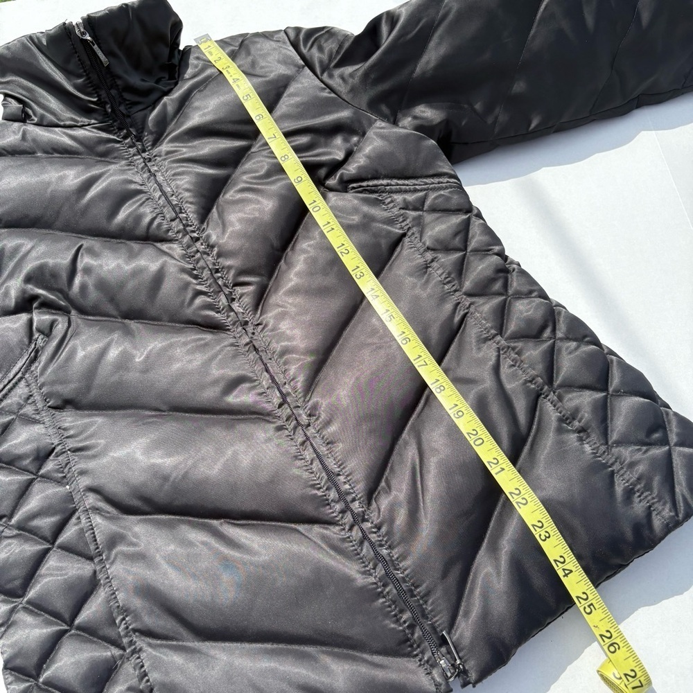 Kenneth Cole Reaction Black Puffer Jacket Women’s Small Quilted Down Fill - Picture 9 of 10